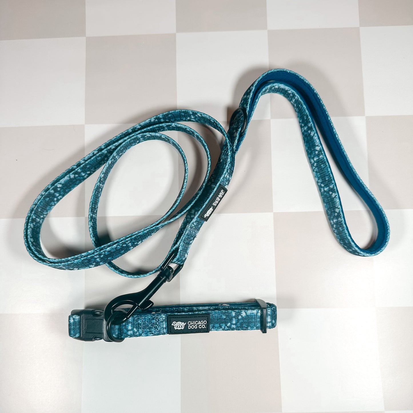 Denim Tie Dye Collar & Leash Set