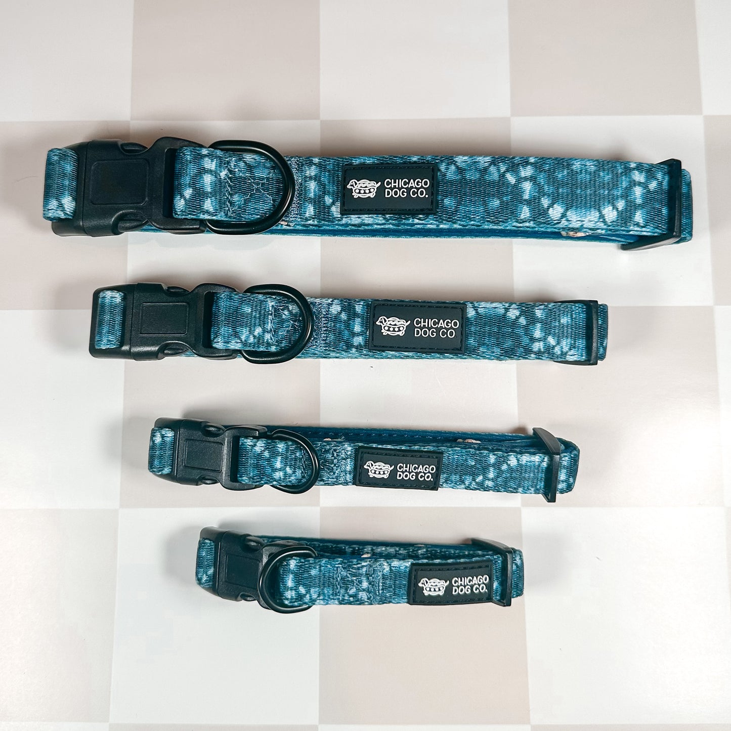 Denim Tie Dye Harness, Collar, Leash and Poop Bag Holder Bundle