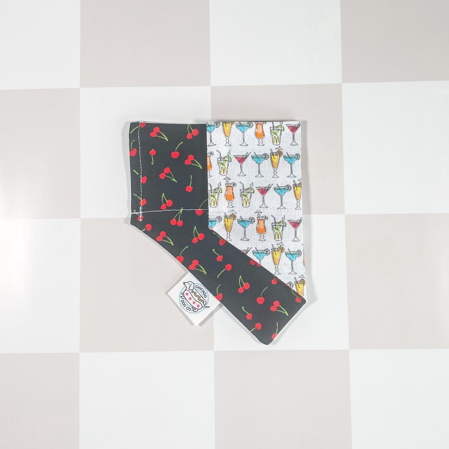 Cocktails and Cherries Reversible Bandana