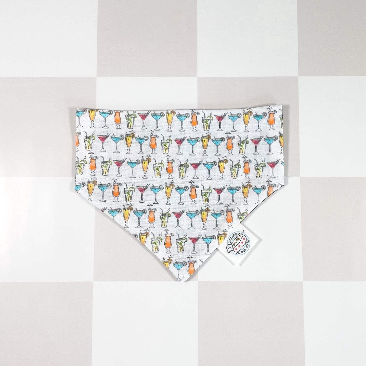 Cocktails and Cherries Reversible Bandana