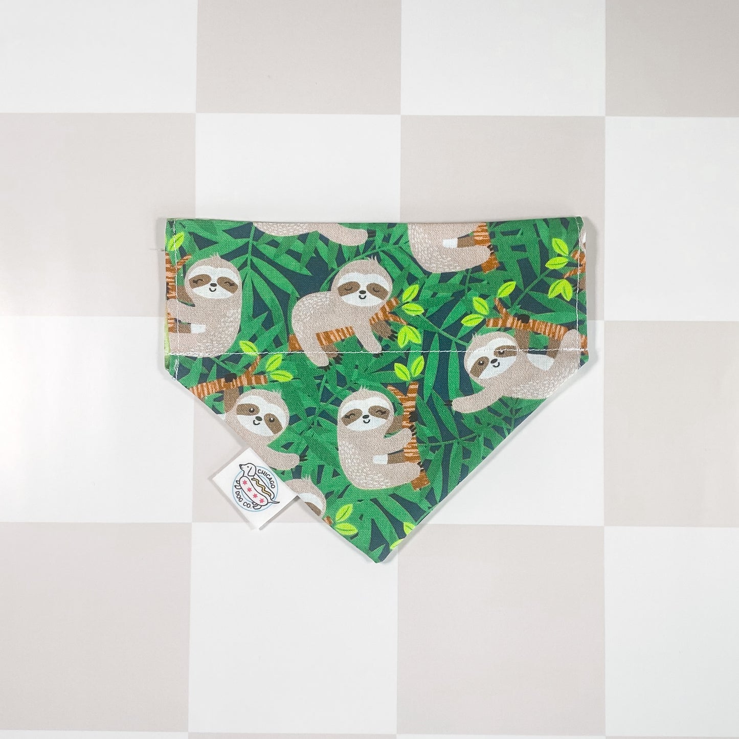 Sloths and Tie Dye Reversible Bandana