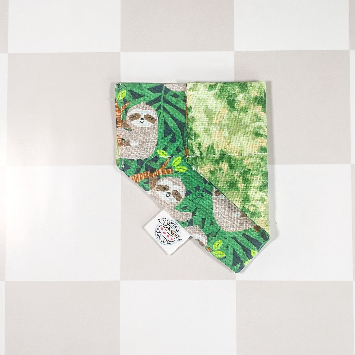 Sloths and Tie Dye Reversible Bandana