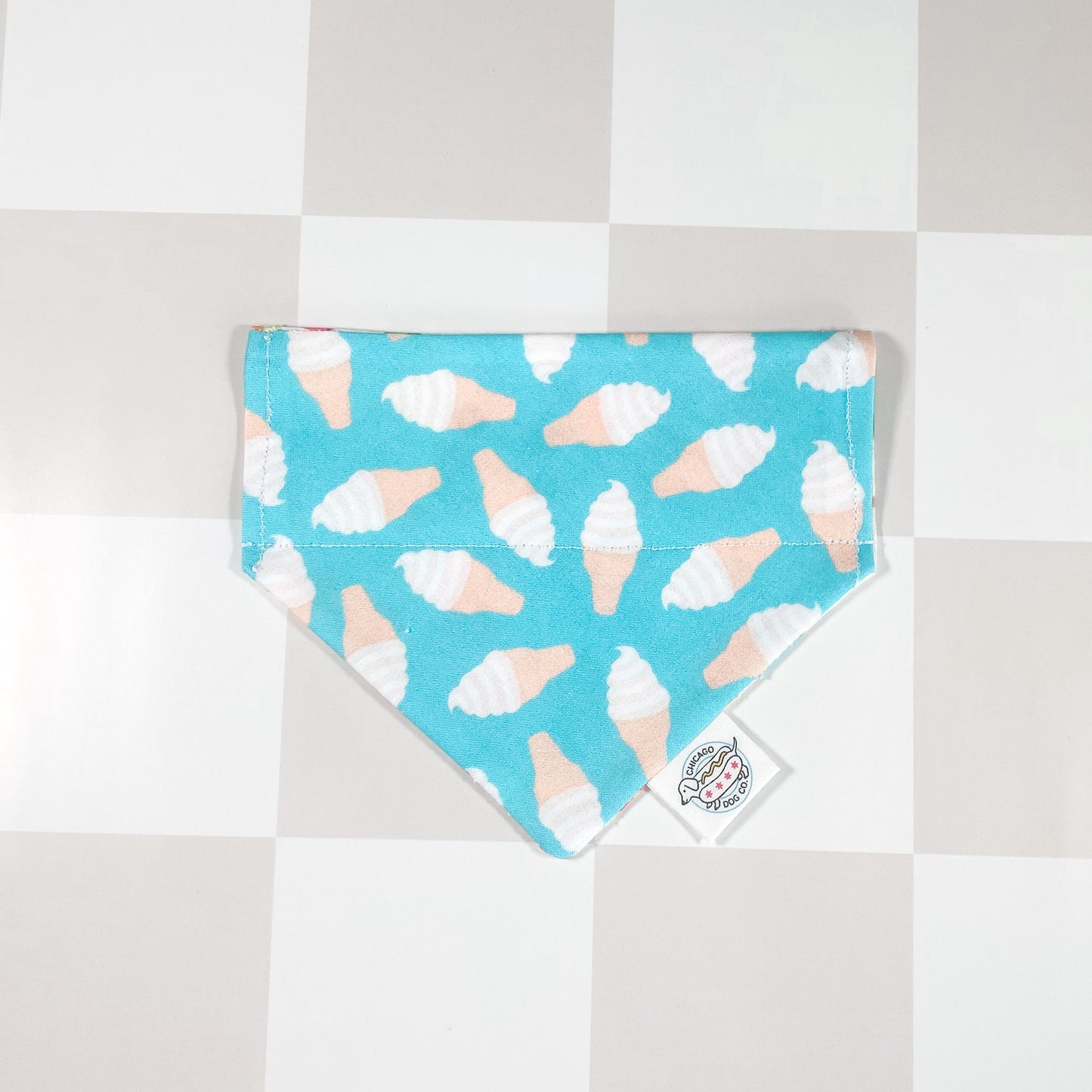 Dino Pool & Ice cream Party Reversible Bandana