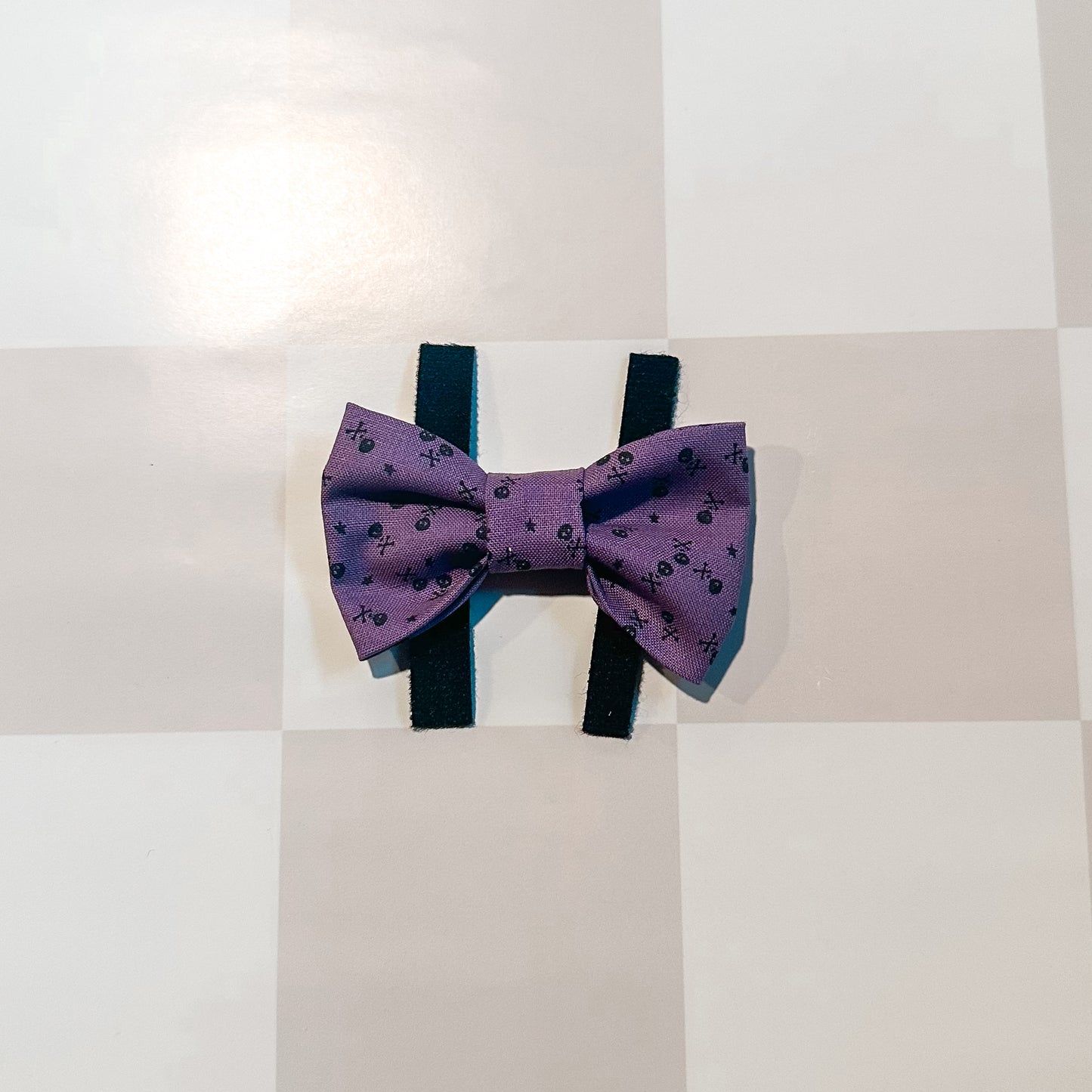 Purple Skulls Halloween Fall Bow Tie