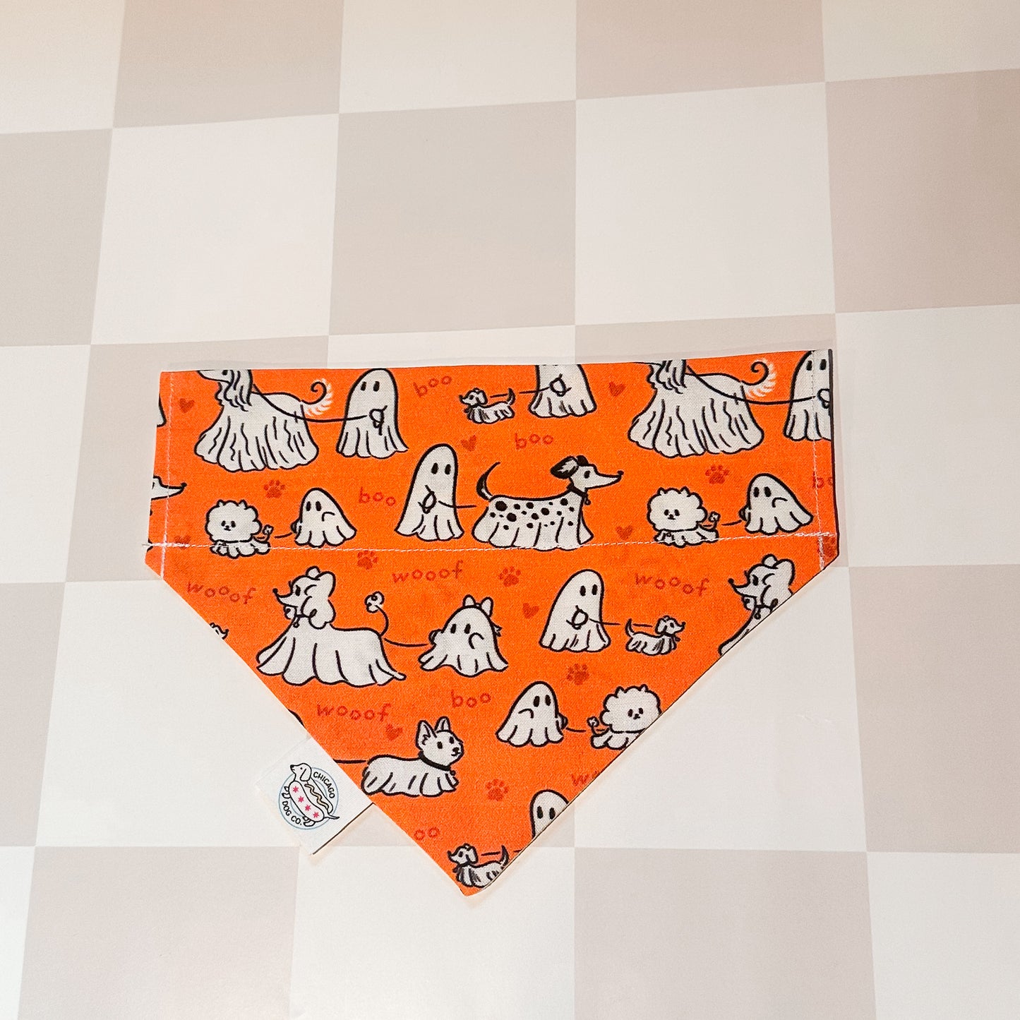 Tricks for Treats Halloween Fall Reversible Pet Bandana