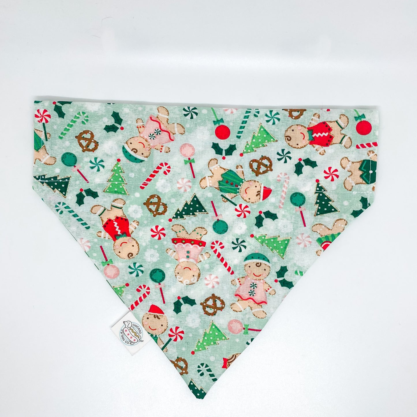 Gingerbread Mint Dream Reversible Christmas Bandana