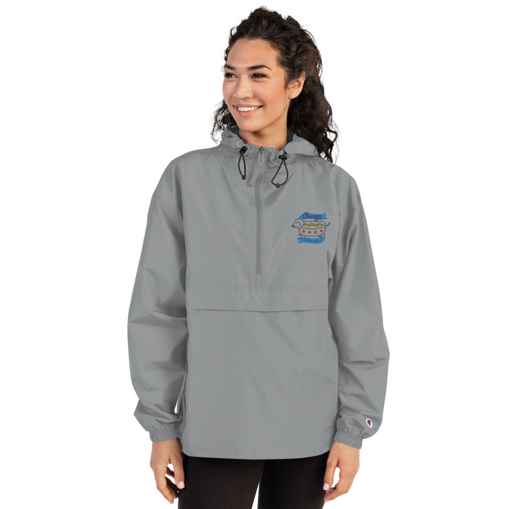 Chicago Dog Co. Unisex Embroidered Champion Packable Jacket
