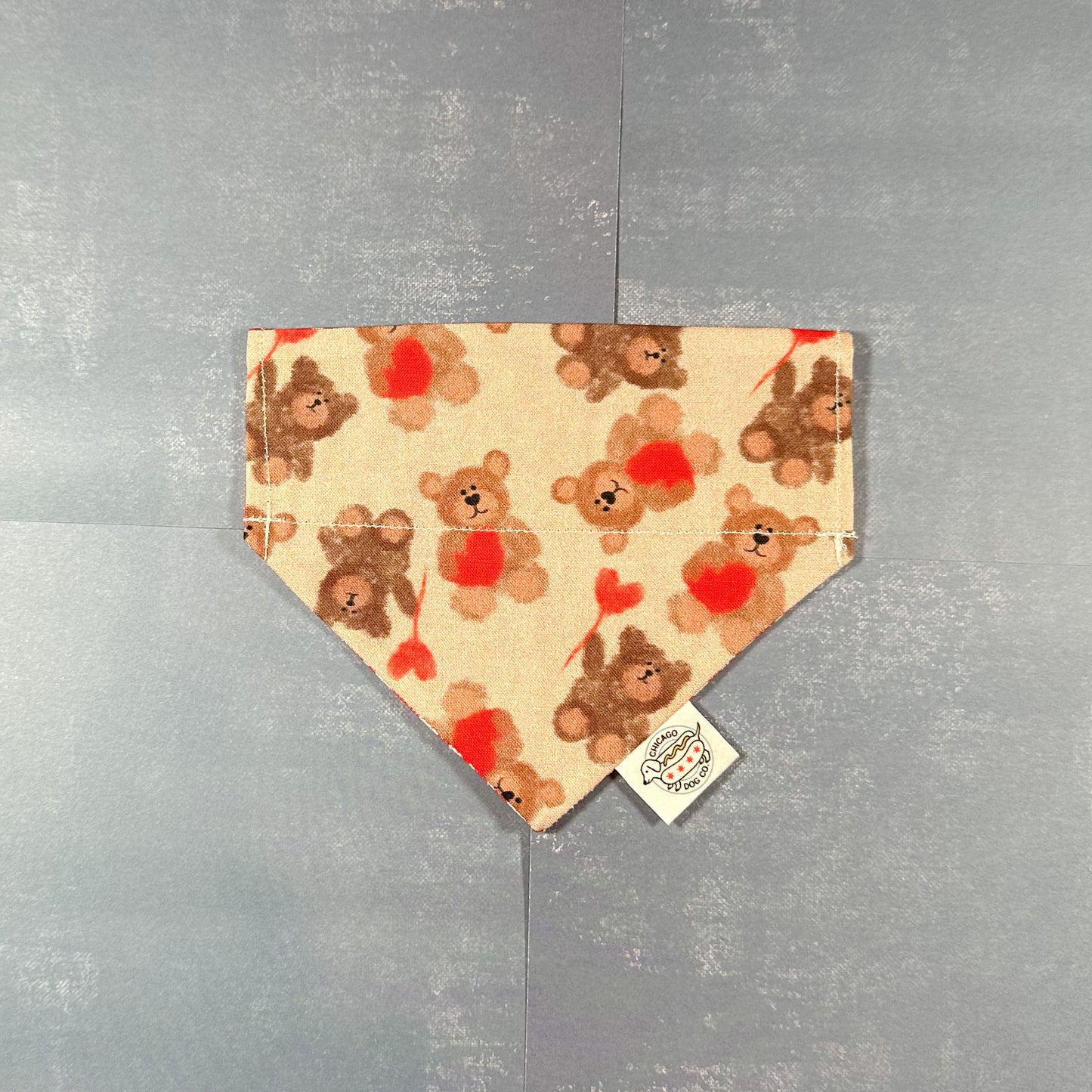 Teddy Bear Free Kisses Valentines Day Bandana