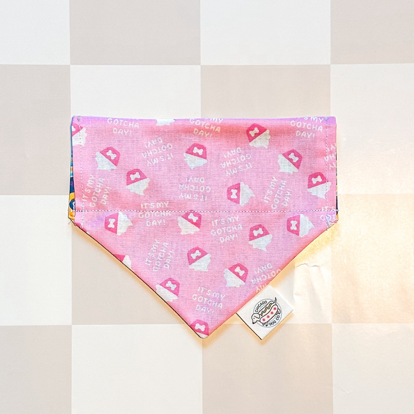 Pink Gotcha Day Pet Bandana