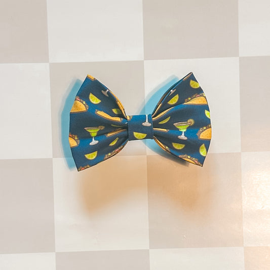 Cinco De Mayo Tacos & Margaritas Bow Tie or Sailor Bow