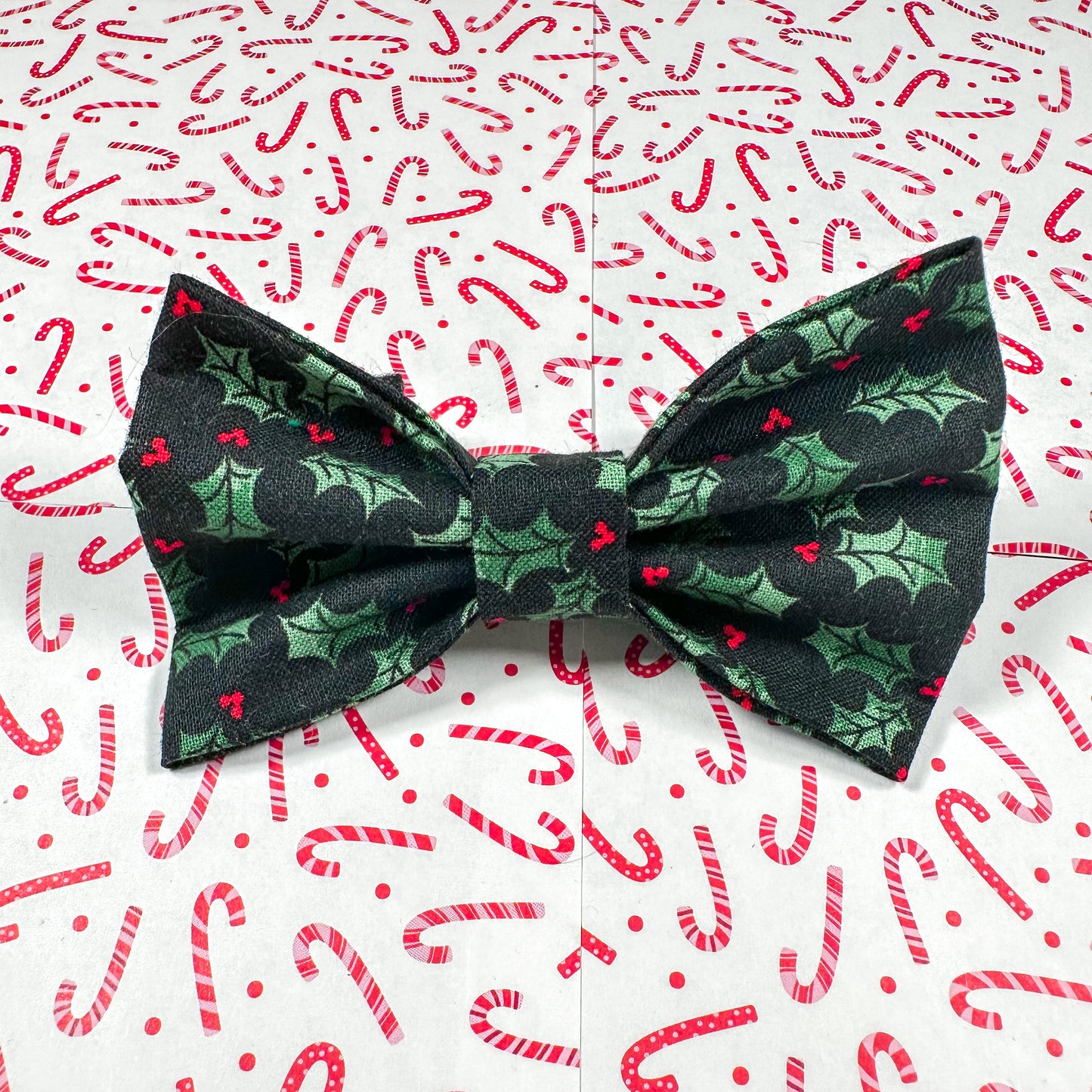 Holly Christmas Bow Tie