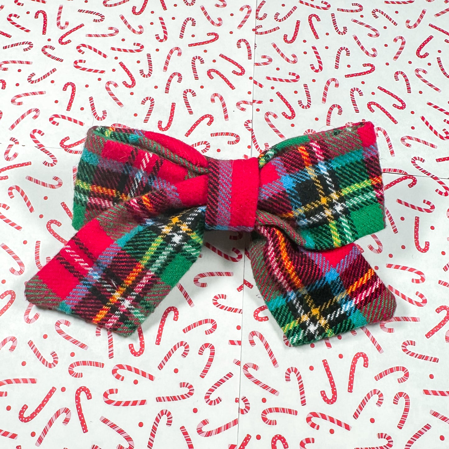 Christmas Plaid Sailor Bow Tie