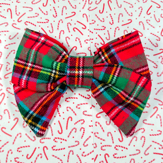 Christmas Plaid Sailor Bow Tie