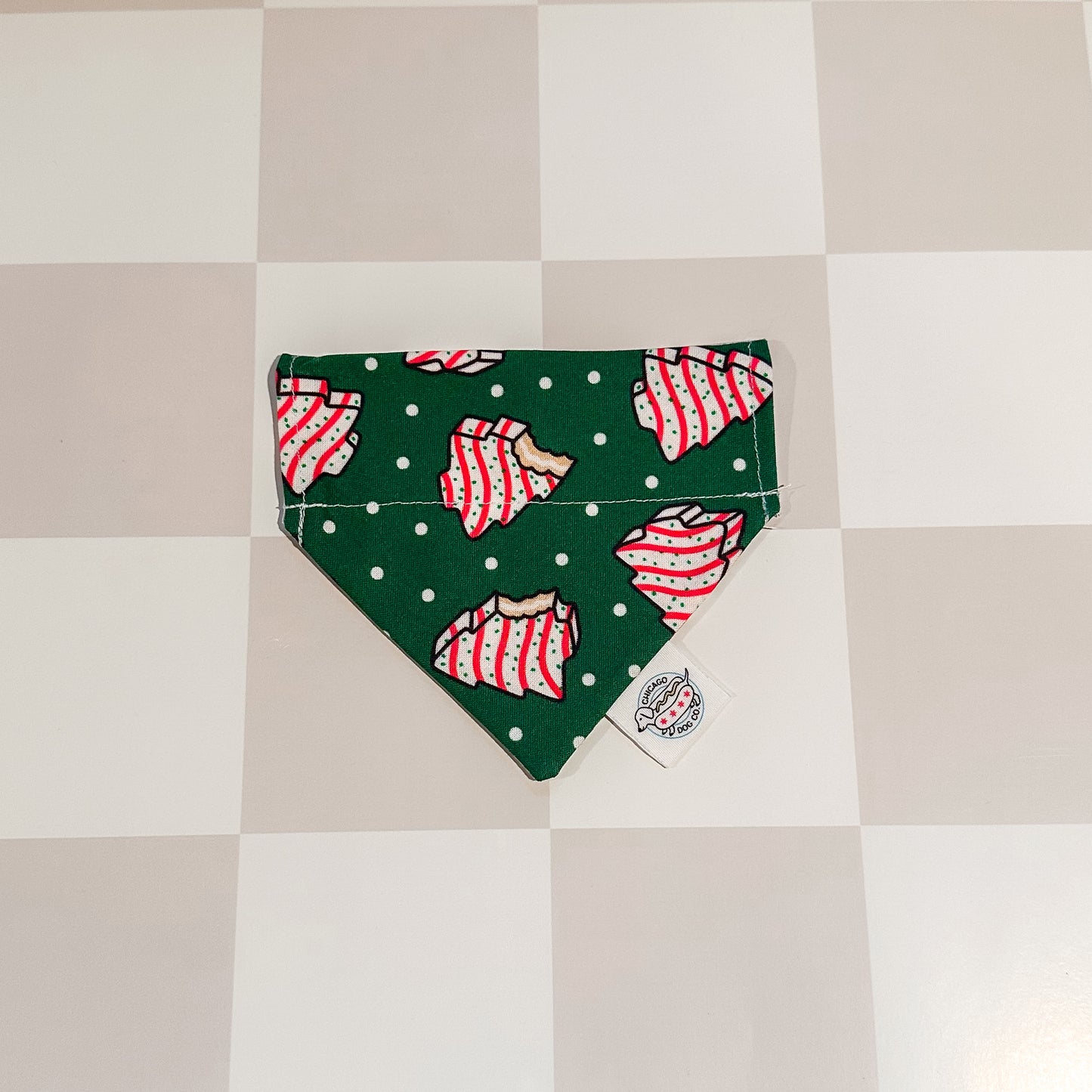 Christmas Tree Cakes Reversible Christmas Bandana