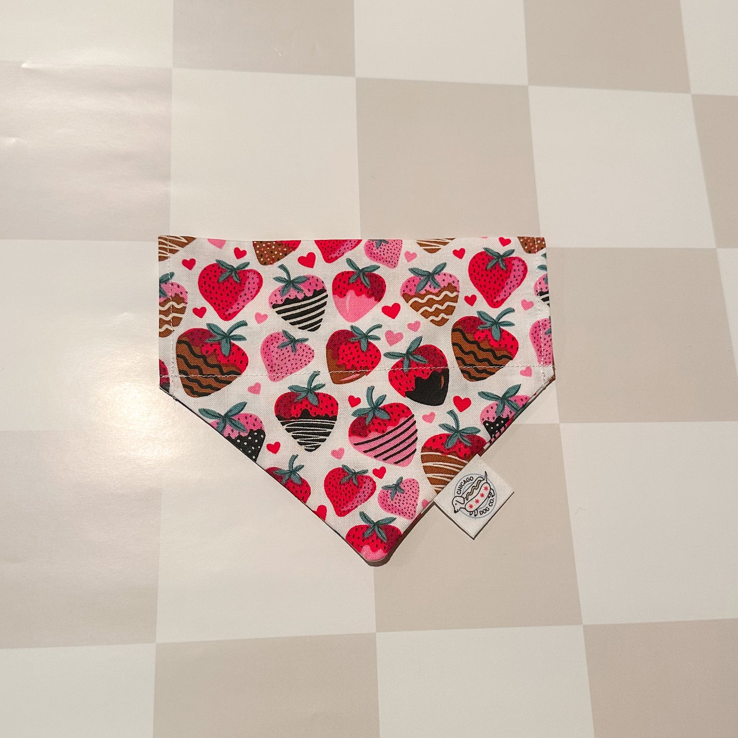 Chocolate Covered Strawberries Valentines Day Bandana