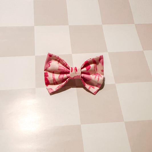 Pink Bows Valentines Day Bow Tie