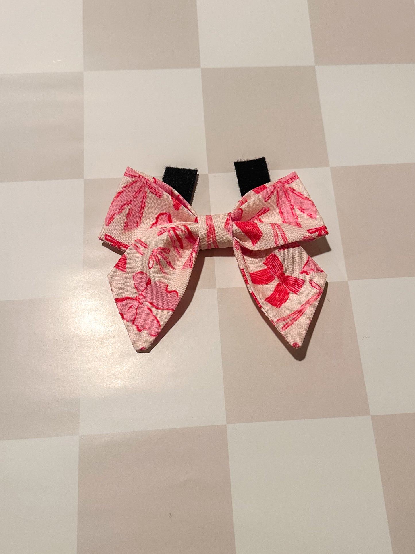 Pink Bows Valentines Day Sailor Bow Tie