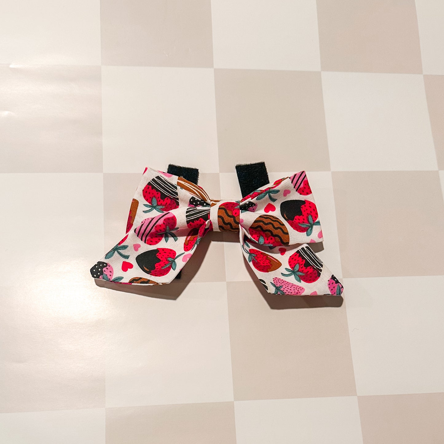 Chocolate Covered Strawberries Valentines Day Sailor Bow Tie