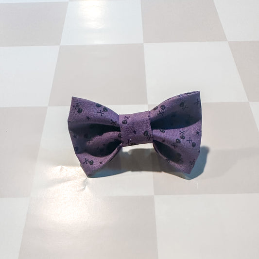 Purple Skulls Halloween Fall Bow Tie