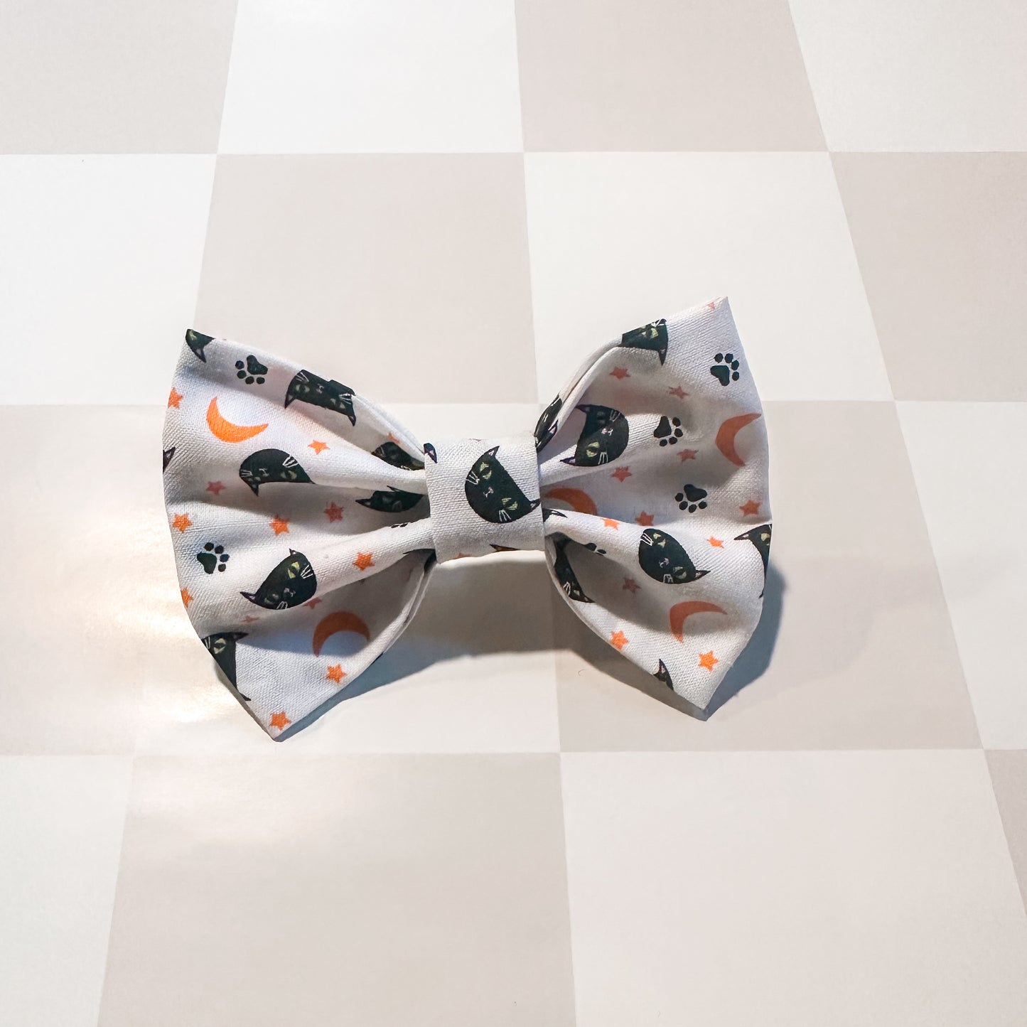 Black Cat Halloween Fall Bow Tie