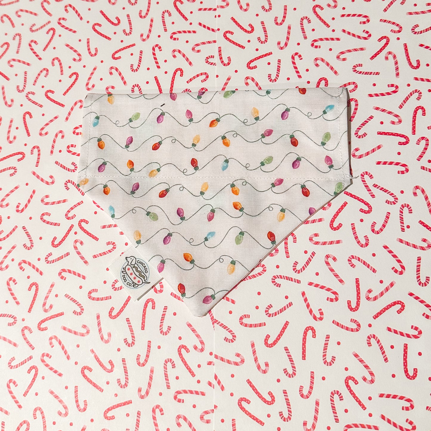 Pink Pastel Gingerbread Reversible Christmas Bandana