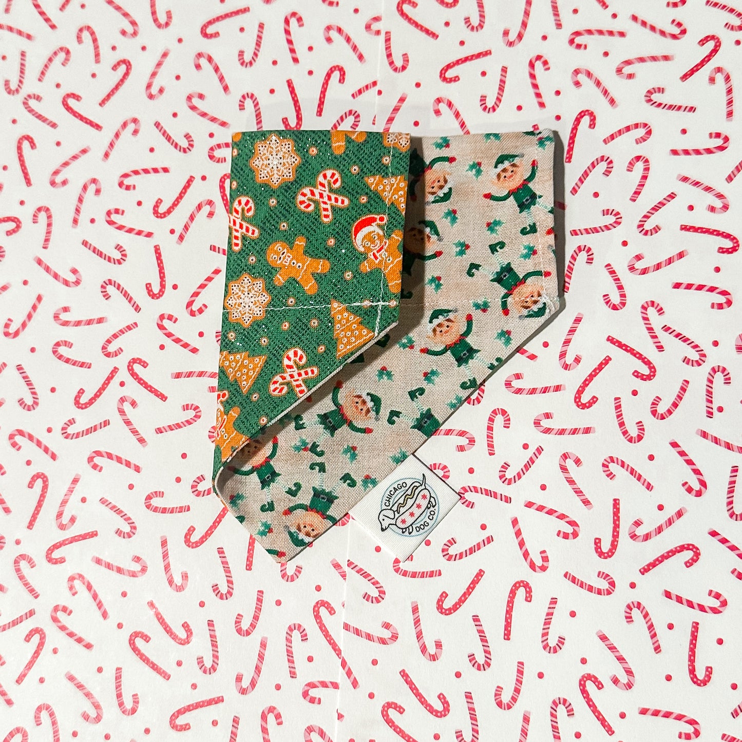 Sparkle Christmas Cookies Reversible Christmas Bandana