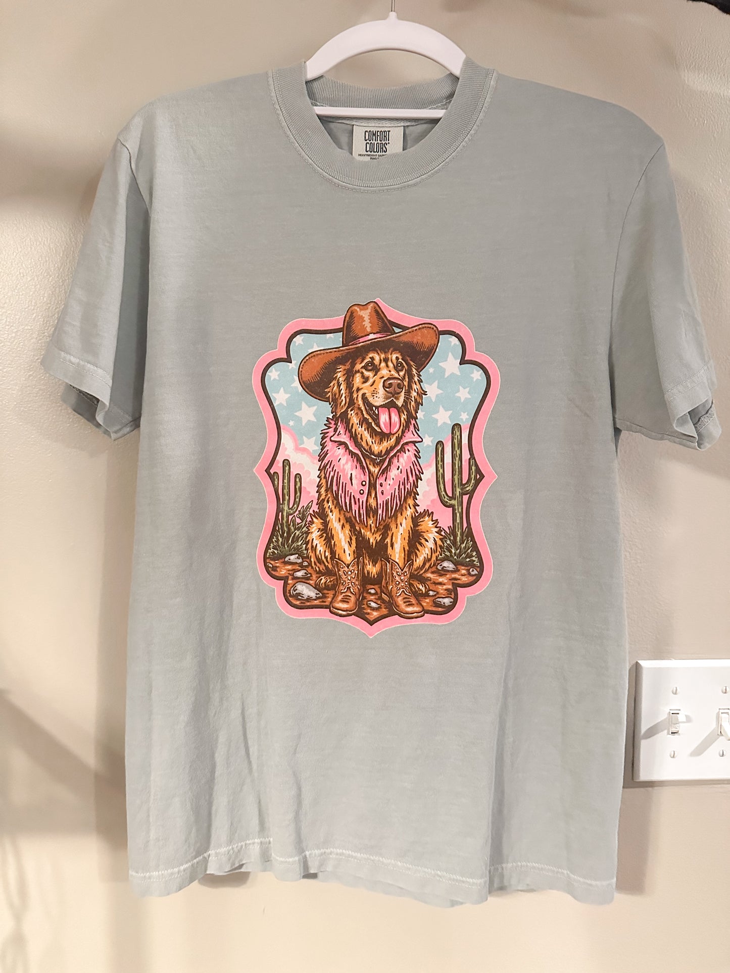 Cowboy Golden Retriever Unisex T-shirt