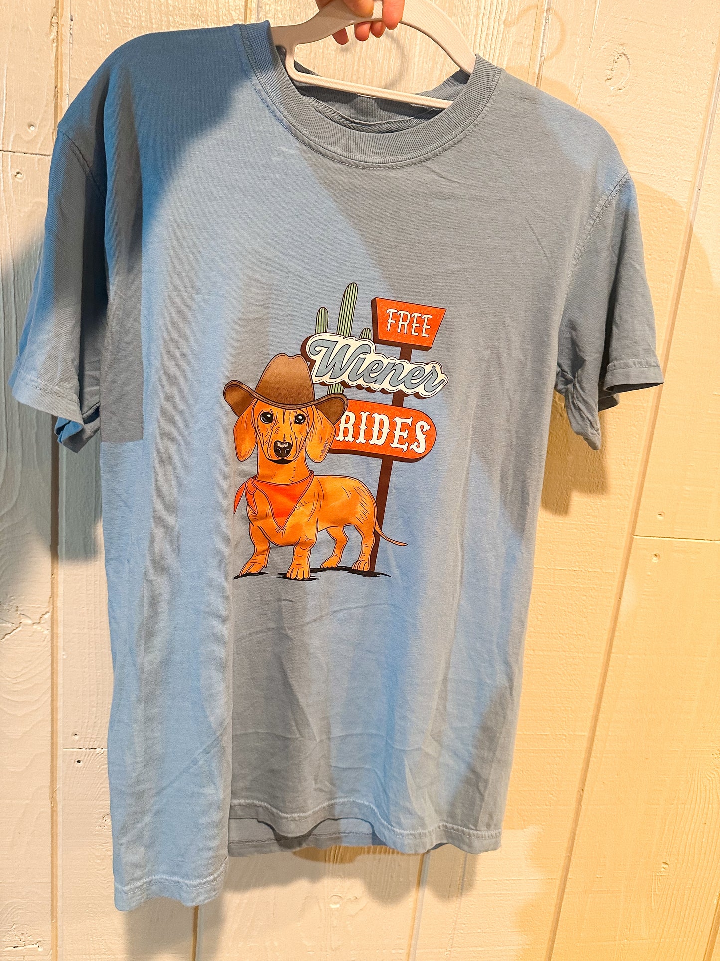 Cowboy Dachshund Free Wiener Rides Unisex T-shirt