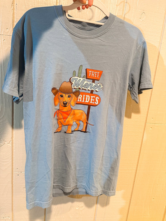 Cowboy Dachshund Free Wiener Rides Unisex T-shirt