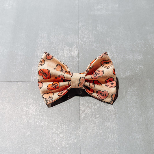 Candy Heart Valentines Day Bow Tie