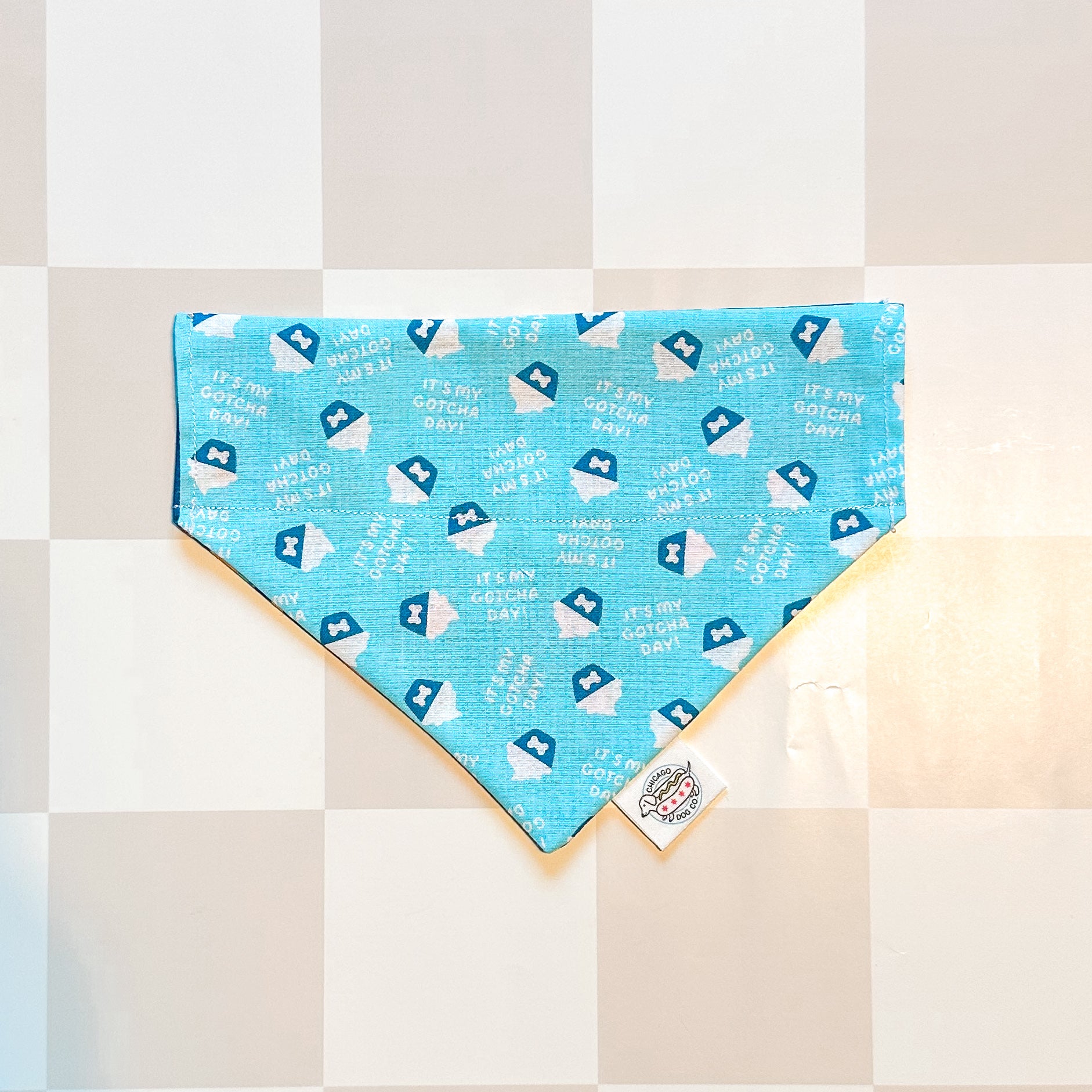 Blue Gotcha Day Cupcake Pet Bandana