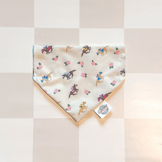 horse racing pet bandana for the derby