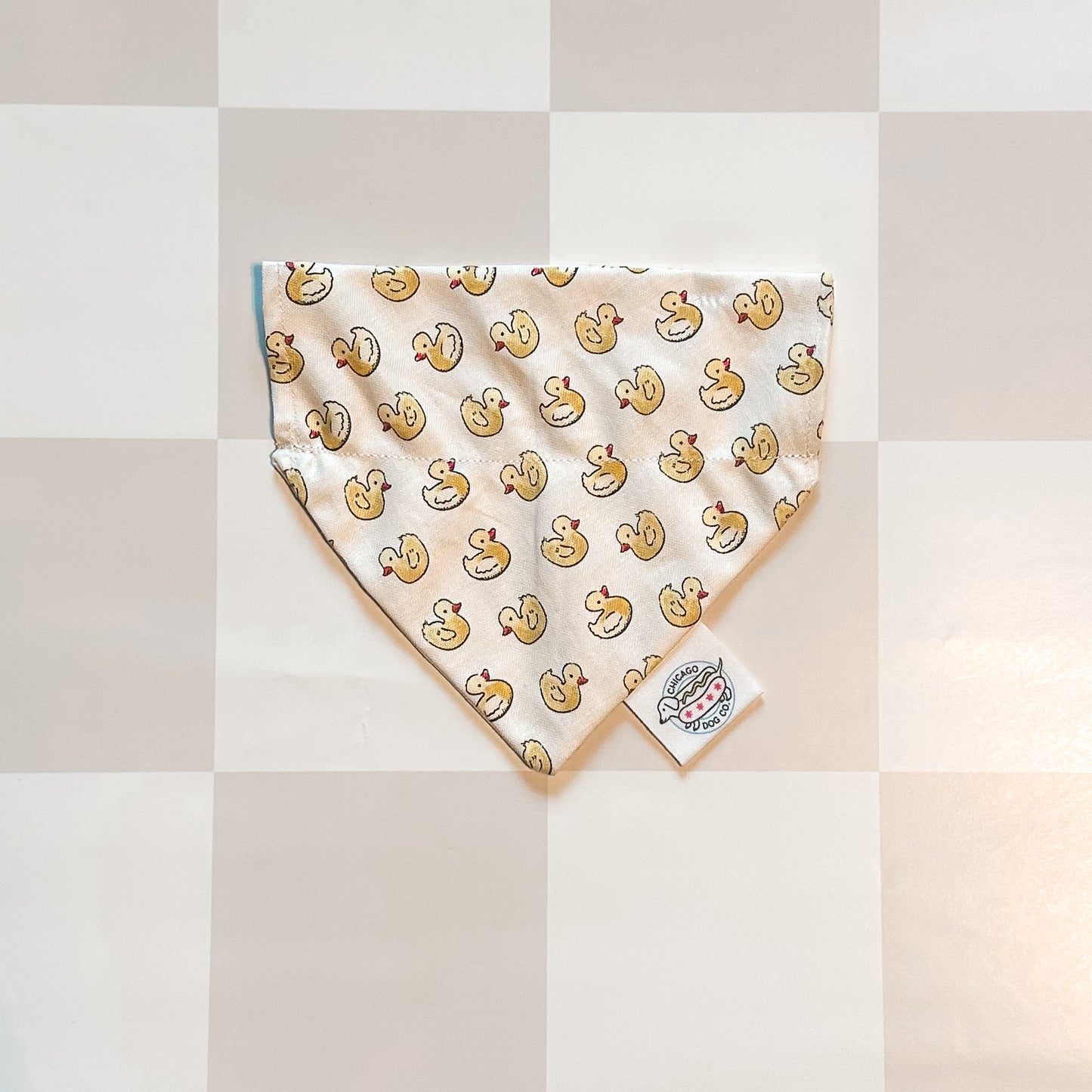 Pet Bandana with Yellow Rubber Ducks 