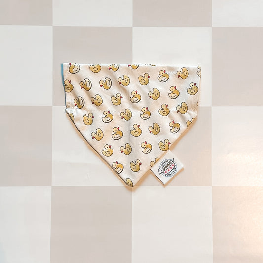 Pet Bandana with Yellow Rubber Ducks 
