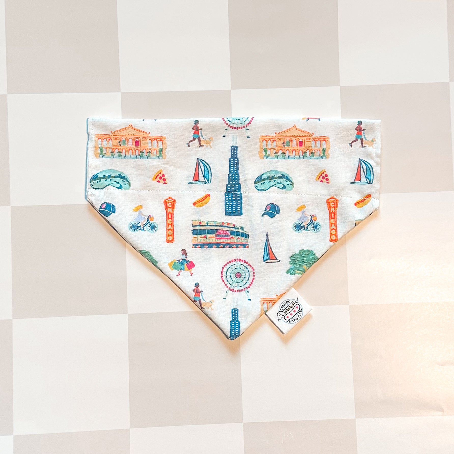 chicago themed pet bandana
