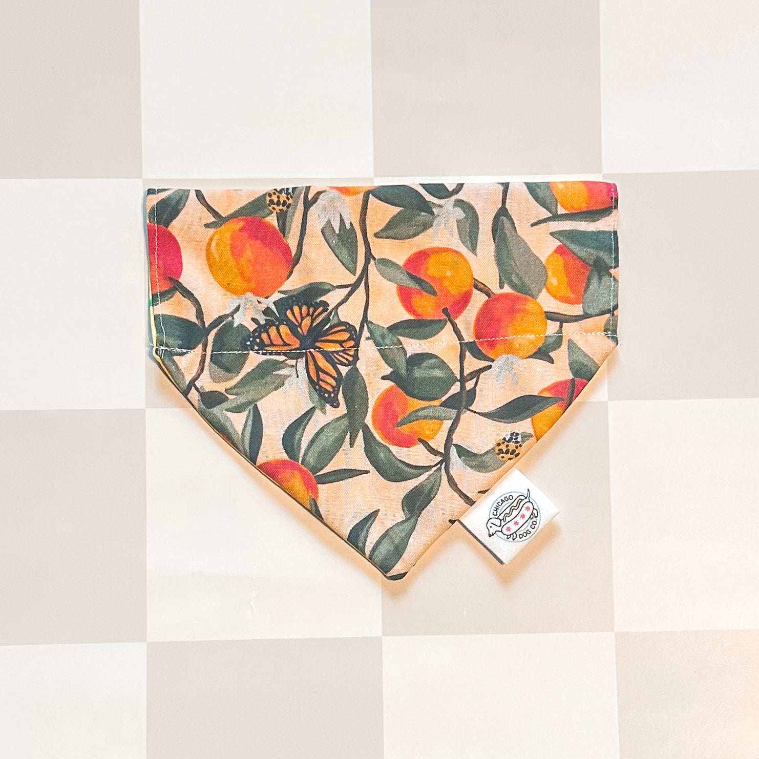Floral and fruit patterned bandana 