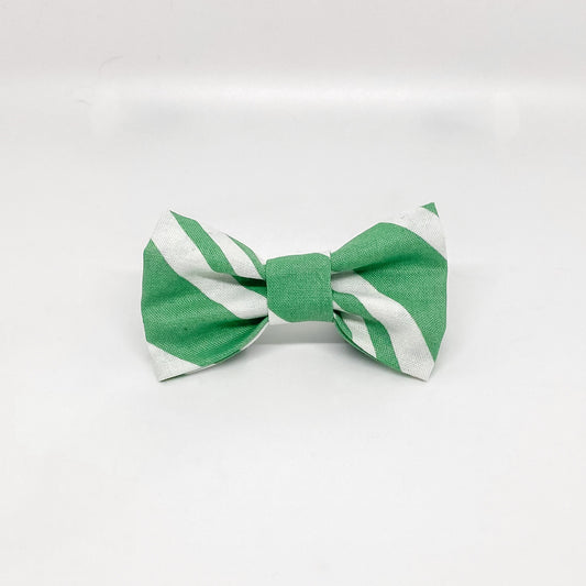 Mint Candy Cane Christmas Bow Tie