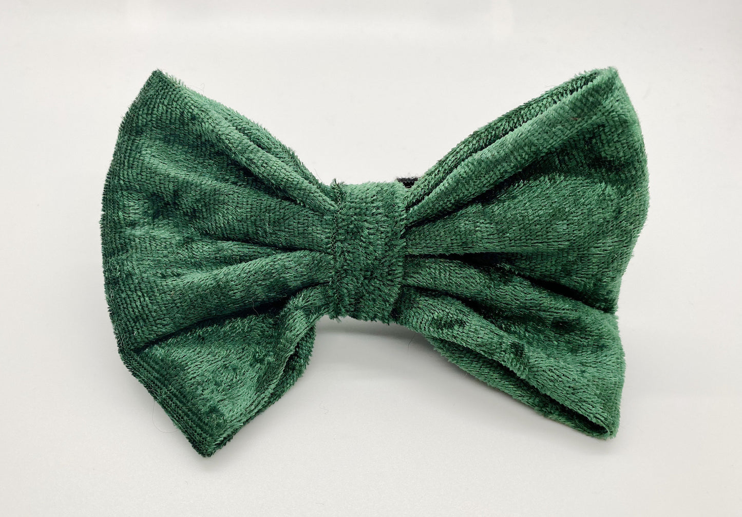 Green Crushed Velvet Bow Tie