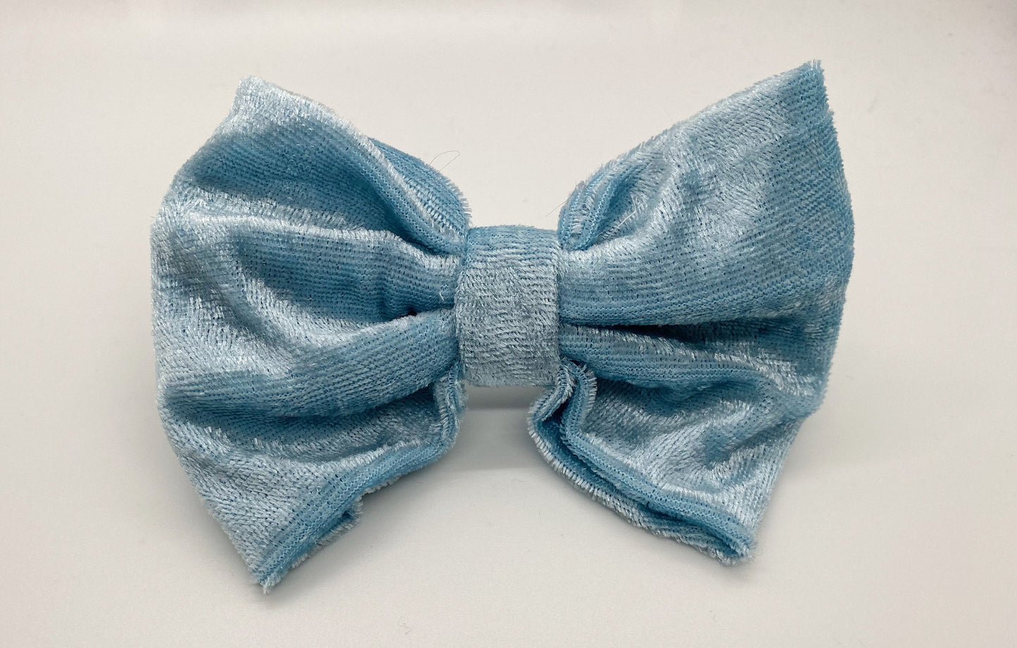 Baby Blue Crushed Velvet Bow Tie